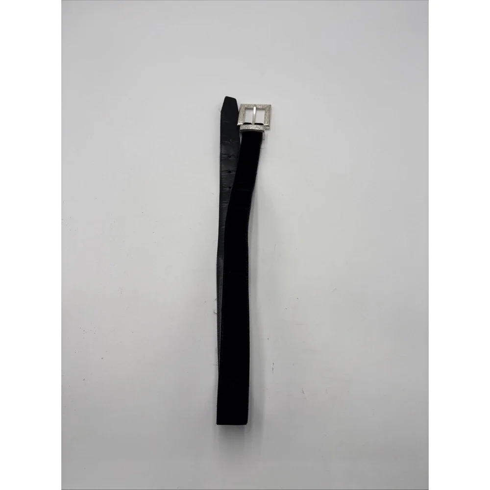 Vintage The Ritz Accessory Collection Belt 1998 Black Size M 35 Inch Silver Tone